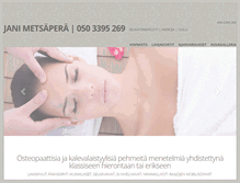 Tablet Screenshot of hierontaselkaterapia.fi
